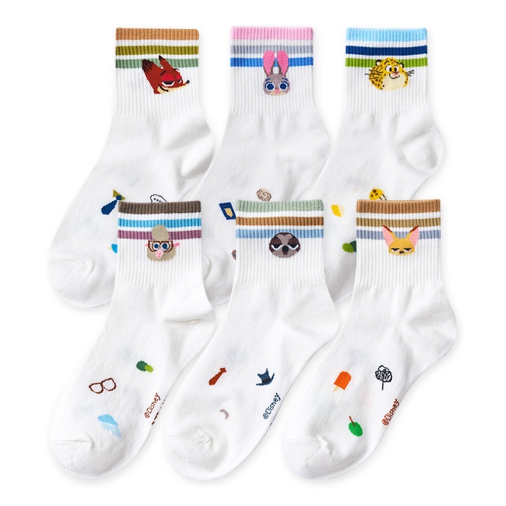 迪士尼動物方城市長襪 女中統襪 動物方城市棉襪 百搭長襪【旺達棉品】ZT-A302-細節圖2