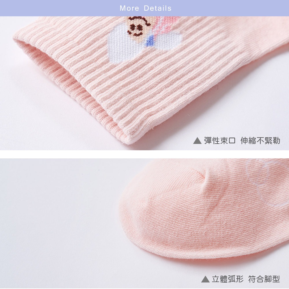 迪士尼 牡蠣寶寶長襪 女中統襪 牡蠣寶寶棉襪 百搭長襪【旺達棉品】LU-A303-細節圖3