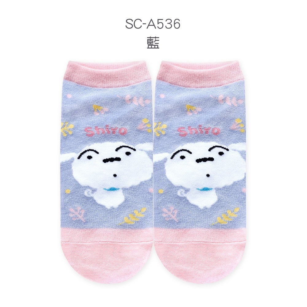 蠟筆小新直版襪 蠟筆小新短襪 小白 女襪 台灣製棉襪【旺達棉品】SC-A540-規格圖8