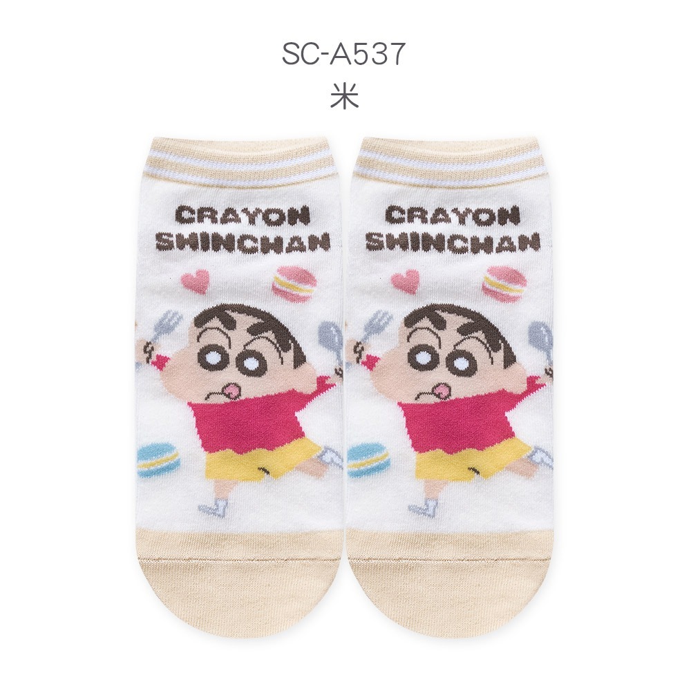 蠟筆小新直版襪 蠟筆小新短襪 小白 女襪 台灣製棉襪【旺達棉品】SC-A540-規格圖8