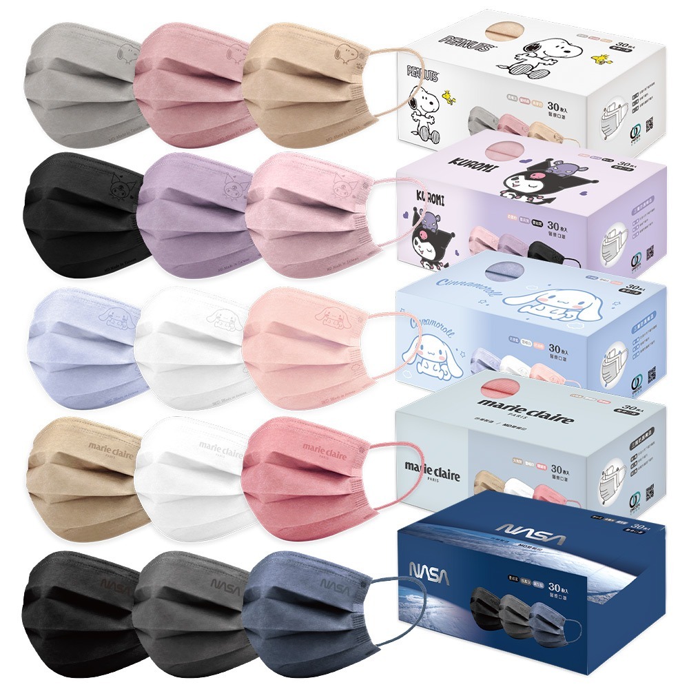 【限時購】成人口罩(30入x4盒)  維尼 大耳狗 奇奇蒂蒂 玩具總動員-細節圖2