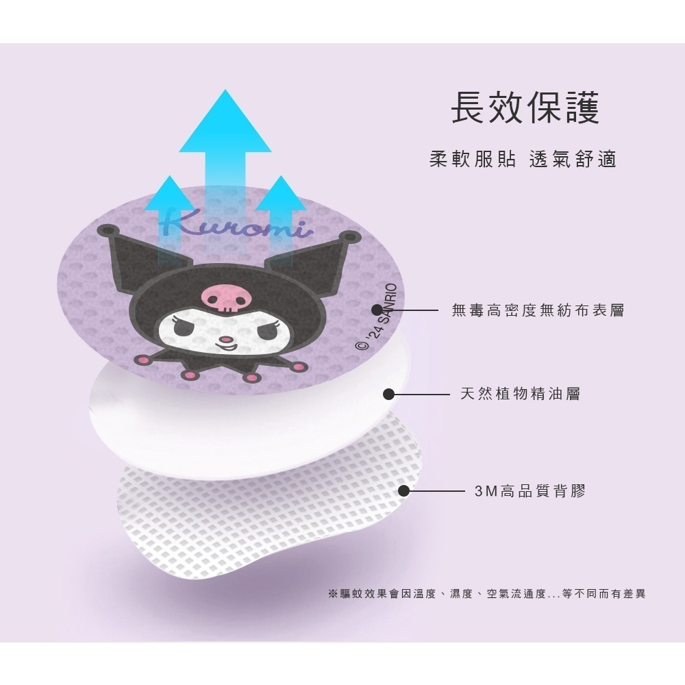 【限時購】三麗鷗防蚊貼 (3件組) 冰雪 酷洛米 公主 大耳狗 蜘蛛人 驅蚊貼片 (免運)-細節圖8