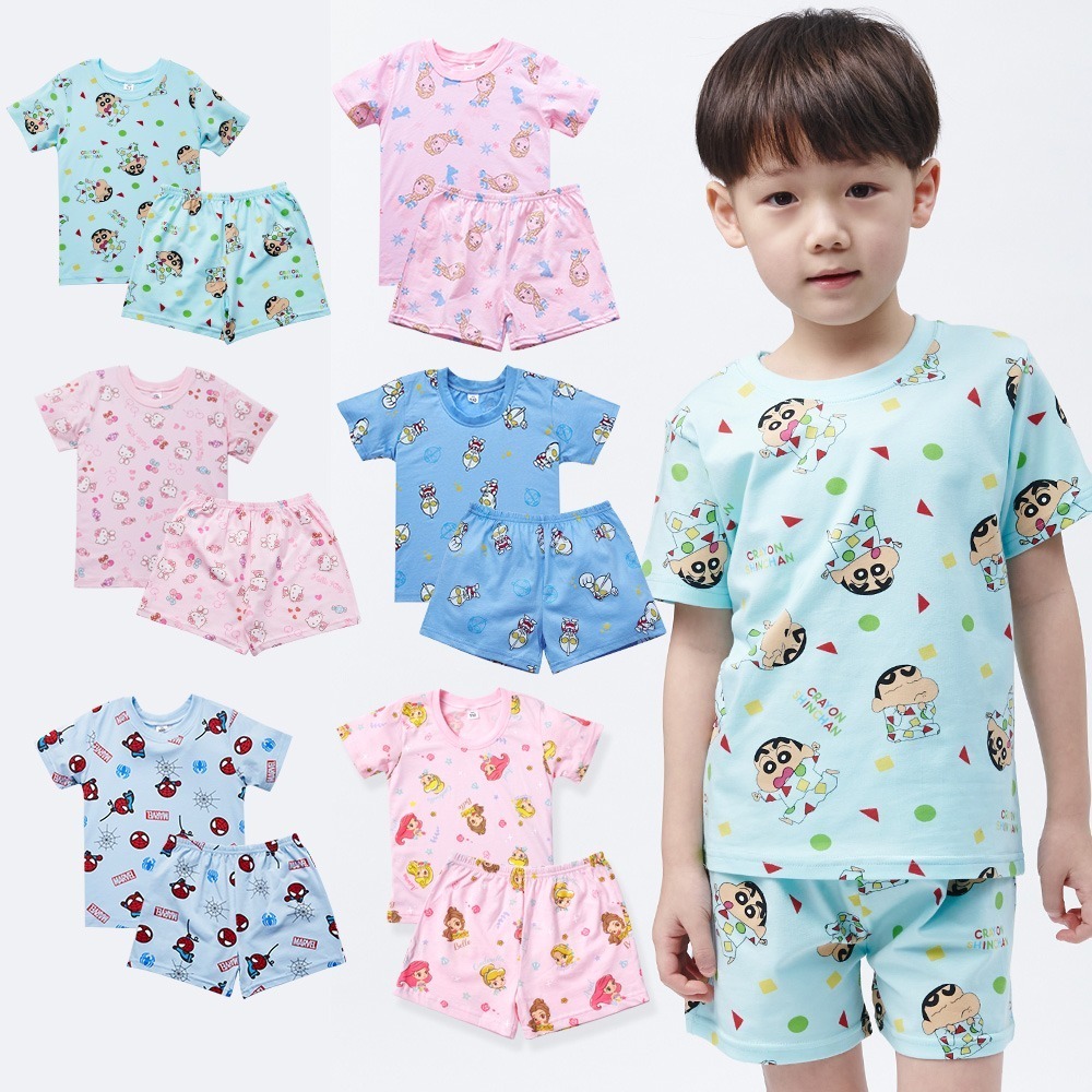 【限時購】純棉短袖套裝 蜘蛛人睡衣 大耳狗 (1套)(免運)-細節圖2