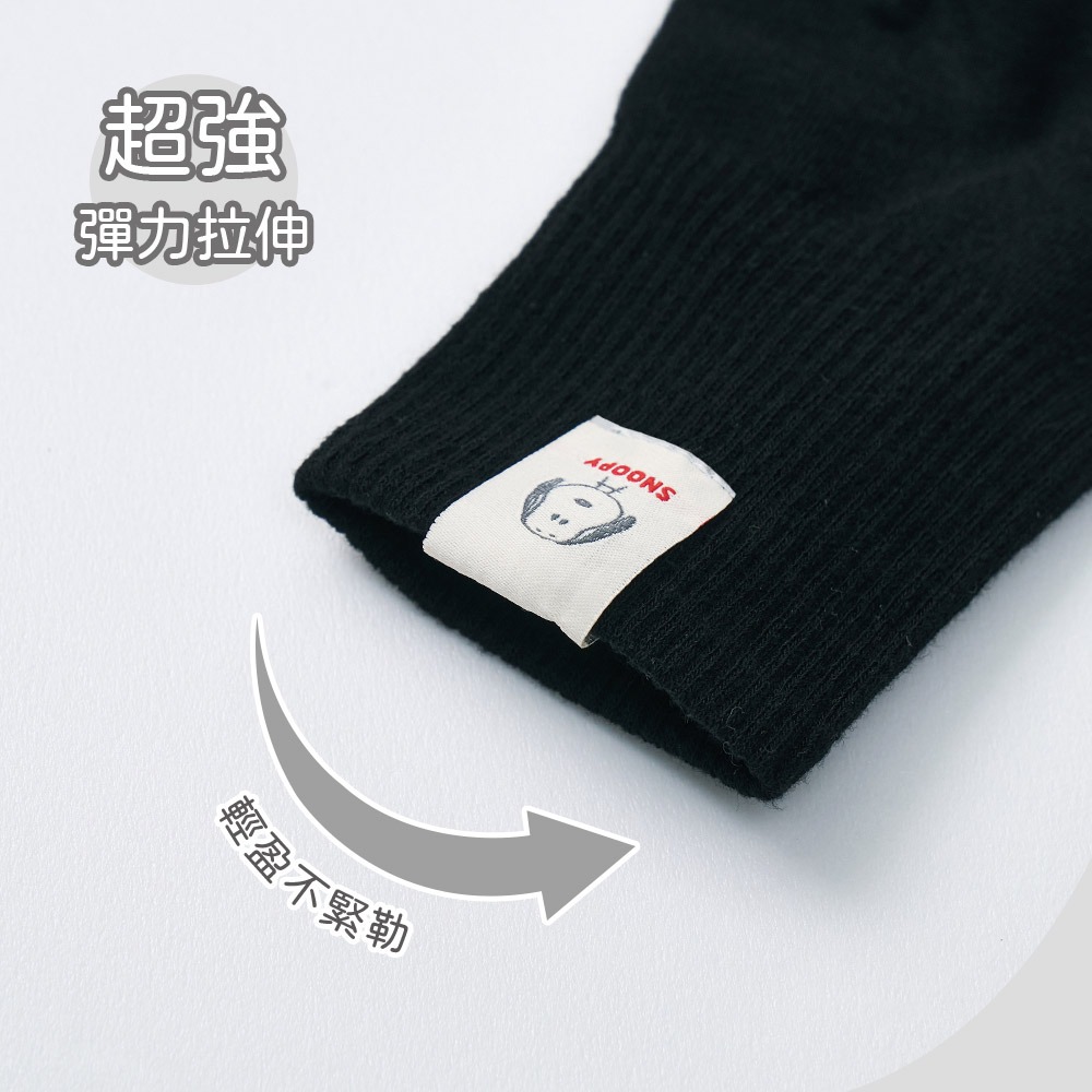 三麗鷗 史奴比 小新韓系布標長襪 中筒襪 休閒襪 卡通襪【ONEDER 旺達棉品】SN-A319-細節圖3
