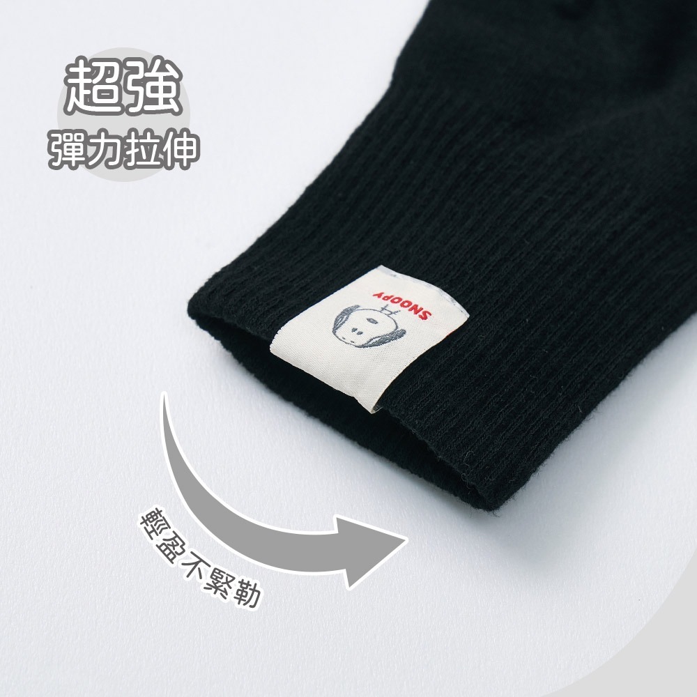 三麗鷗 史奴比 小新韓系布標長襪 中筒襪 休閒襪 卡通襪【ONEDER 旺達棉品】SN-A319-細節圖3