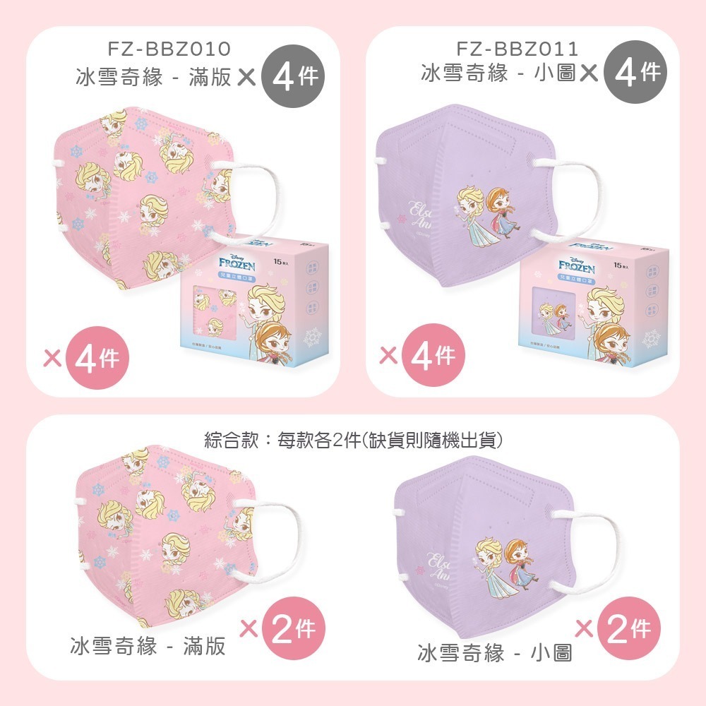 【限時購】冰雪奇緣 蜘蛛人兒童立體口罩(15入x4盒)  FZ-BBZ010.ML-BBZ010【ONEDER】(免運)-規格圖9