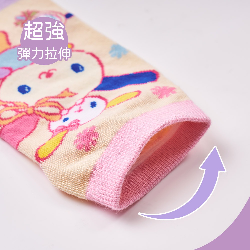 三麗鷗 花小兔短襪 花小兔長襪 中筒襪 女童短襪【ONEDER旺達棉品】US-A501-細節圖8