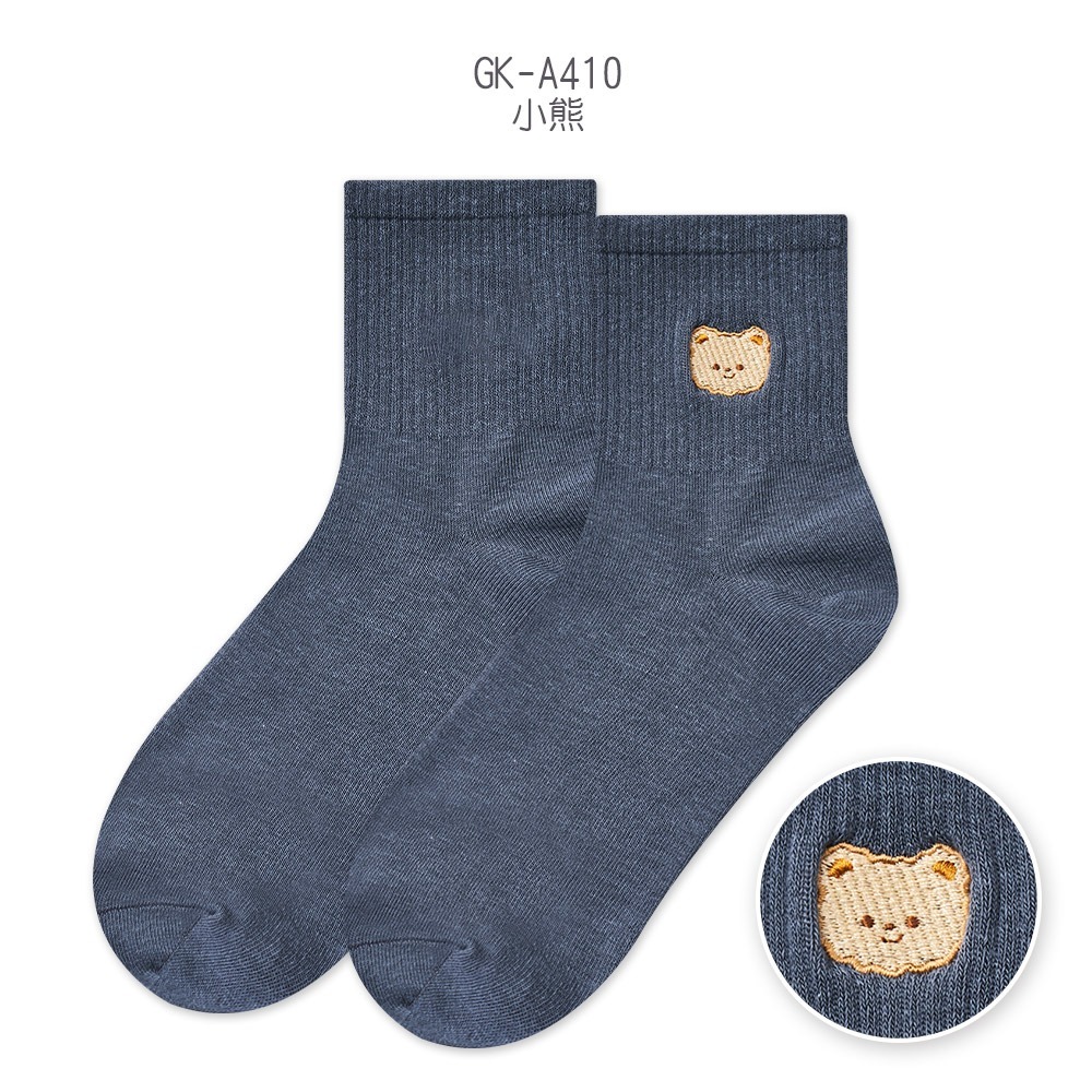 刺繡中筒襪 電繡圖案中筒襪【ONEDER旺達】GK-A409~GK-A412-規格圖8