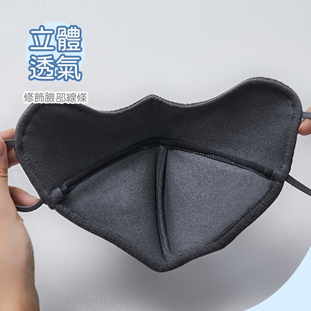 保暖口罩 防風防寒口罩 立體保暖口罩 加厚保暖【旺達棉品】OD-BB30-細節圖4