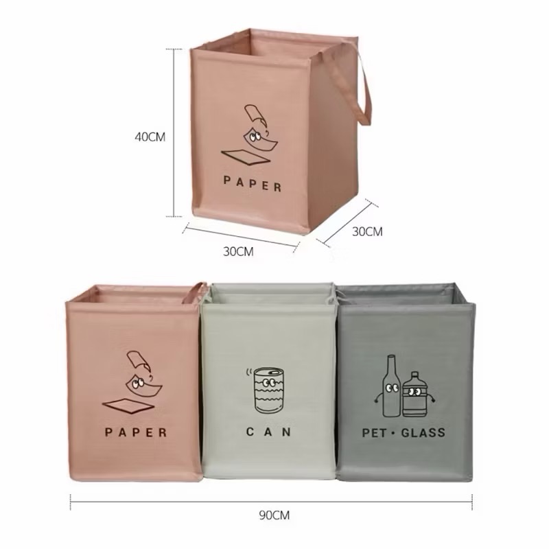 🌟現貨/（韓國熱銷）Nature Living 可摺疊式資源回收分類箱 3入-細節圖3