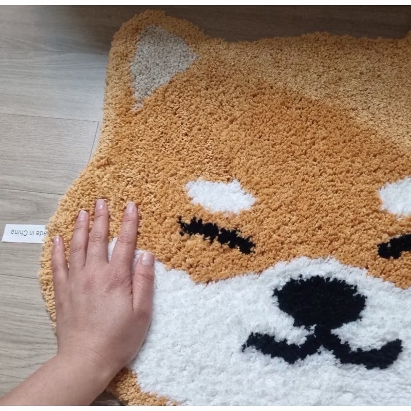 🌟（現貨/韓國進口）DAILYSHARE 超細纖維柔軟柴犬腳踏墊/絨毛地墊-細節圖3