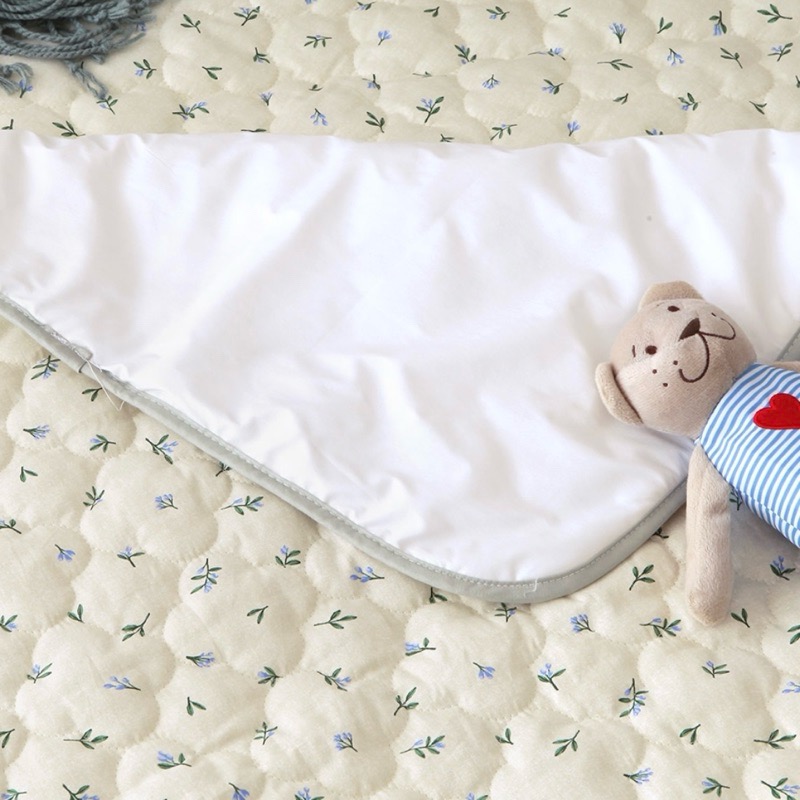 （✨韓國進口）Prielle Humming 棉質兒童絎縫防水保潔墊嬰兒墊-細節圖3