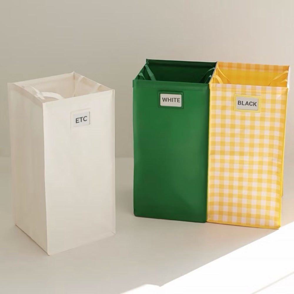 🌟韓國進口/Nature Living 繽紛黃笑臉 分類回收箱/資源回收袋-細節圖3