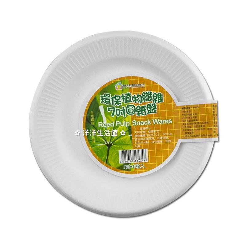 環保植物纖維紙盤 6/7/8/9吋/橢圓 環保餐具 紙餐具 一次性紙盤 免洗盤 免洗餐具 免洗碗盤杯 烤肉BBQ 盤子-細節圖2