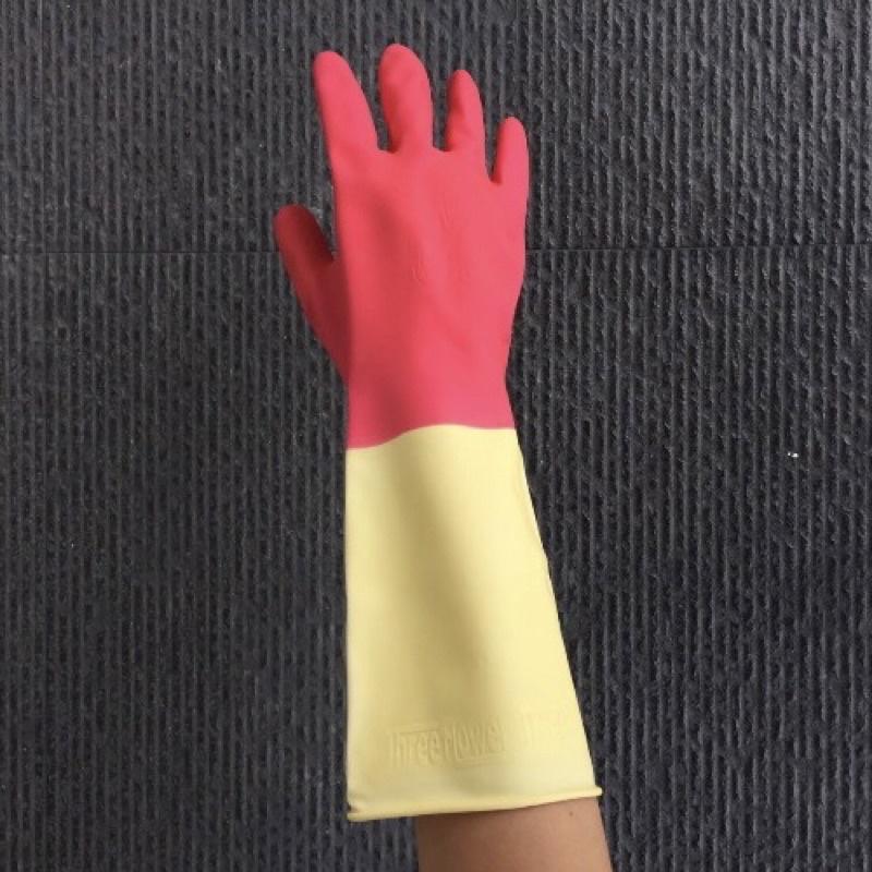 H641型 三花雙色手套 塑膠手套 雙色手套-細節圖2