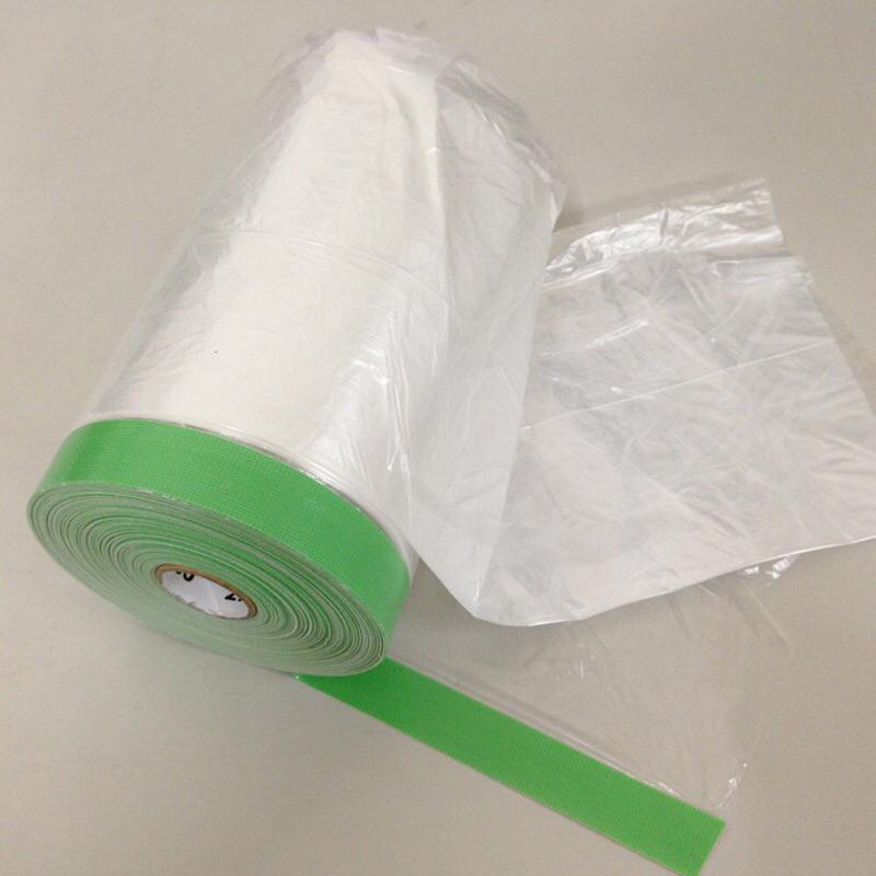 養生膠帶550 1100 1500 2100 2700 3200mm 玉將 油漆 裝潢 工程 防塵 遮蔽膠帶-細節圖4