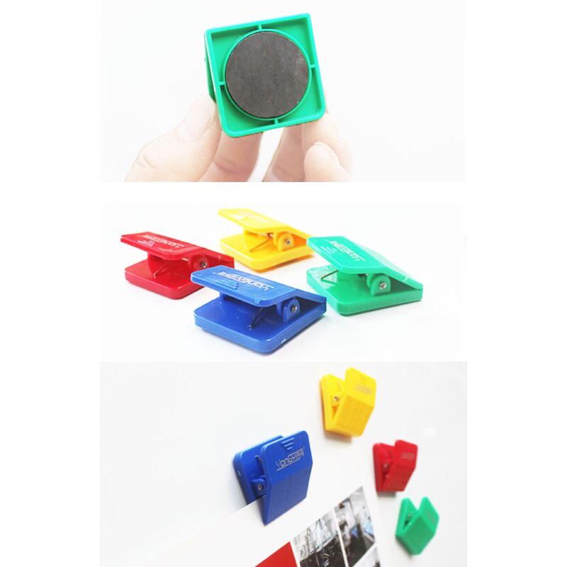 塑膠白板磁鐵夾 磁鐵 磁吸鐵夾 固定夾 白板磁鐵夾 超強磁鐵 磁鐵便利夾 文件夾 事務夾-細節圖2