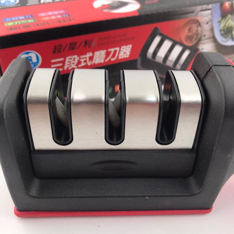 三段式磨刀器 磨刀台 磨刀棒 磨刀石 三段式 打磨器 打磨  磨刀 握式磨刀器 菜刀磨刀器 刀具 菜刀 菜刀鋒利神器-細節圖4