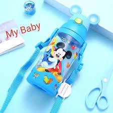 ［現貨］迪士尼正版授權 藍色3D米奇耳朵造型水壺直飲款 無吸管(彩盒微損反應至價格上）-細節圖3