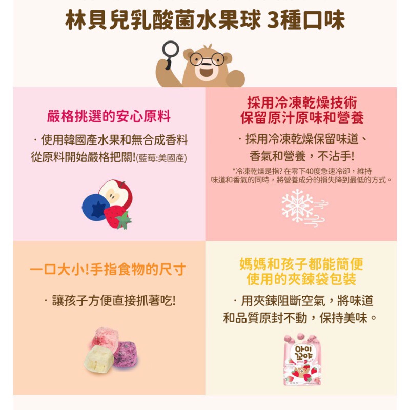 ❤️現貨 現貨-🇰🇷Namyang林貝兒優格球 蘋果/藍莓/草莓-細節圖2