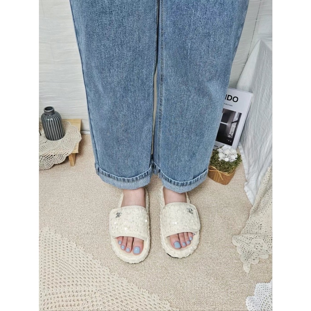 韓國代購🇰🇷小香風亮片拖鞋🔥-細節圖5