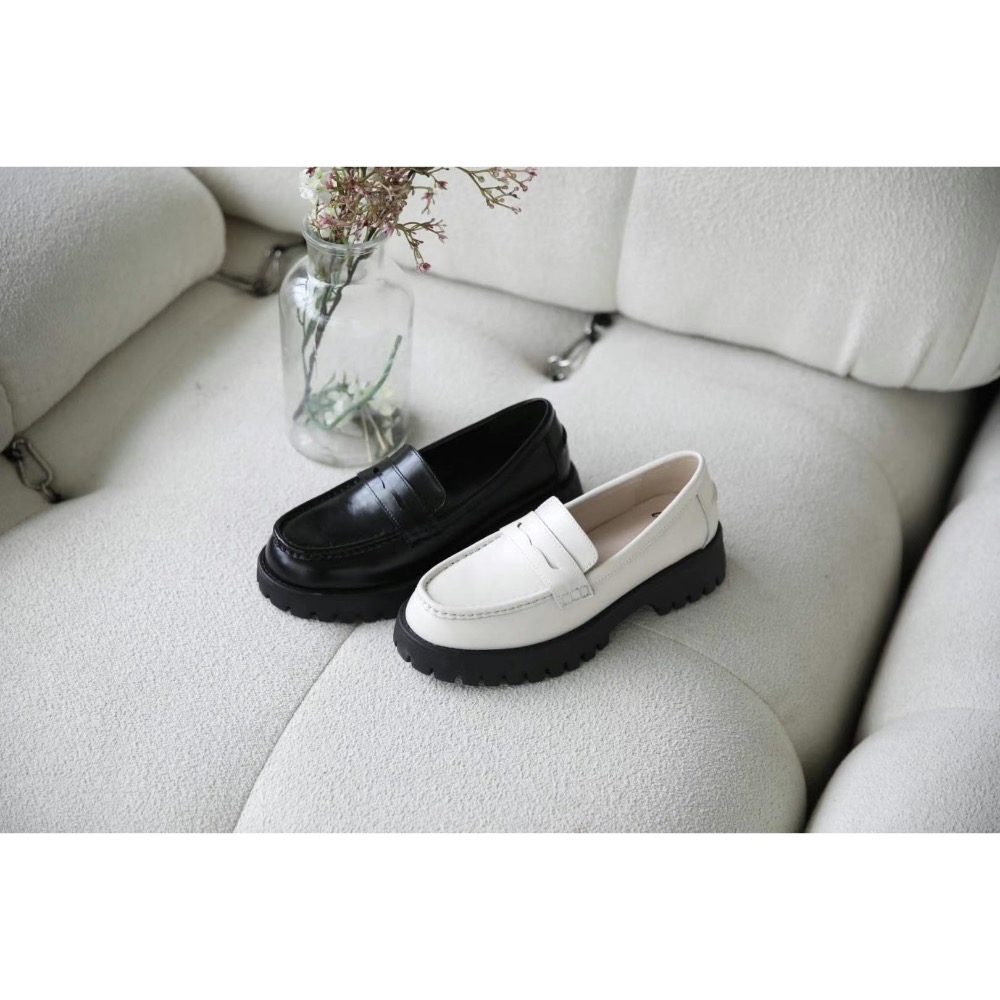 **韓國代購🇰🇷 東大門真皮樂福厚底豆豆鞋 ❤️ (賣場人氣商品)**-細節圖8