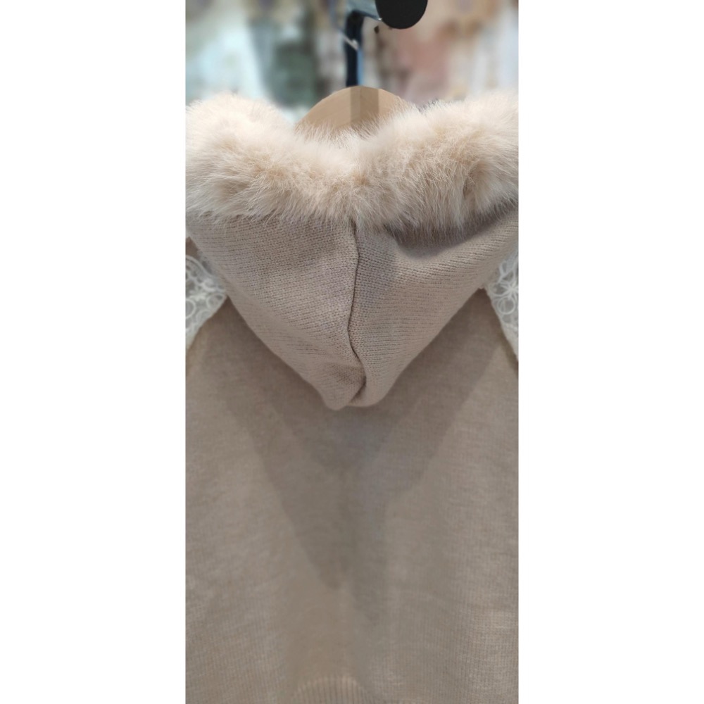 ￼韓國代購🇰🇷正韓大皇冠👑 💜💕連帽口袋針織衫💕💜-細節圖6