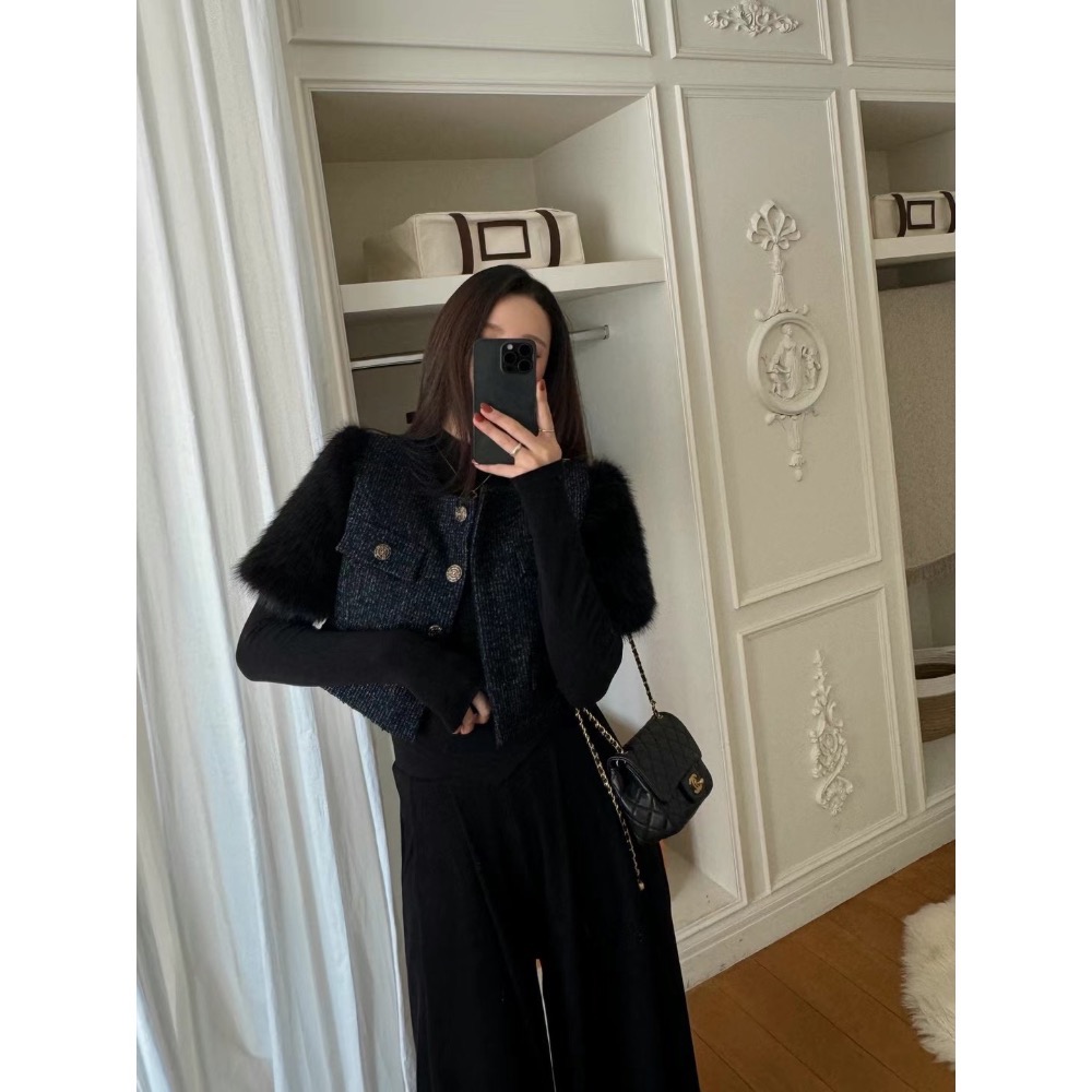 ￼韓國🇰🇷代購正韓Slit家小香風貴氣名媛小姊姊背心-細節圖8