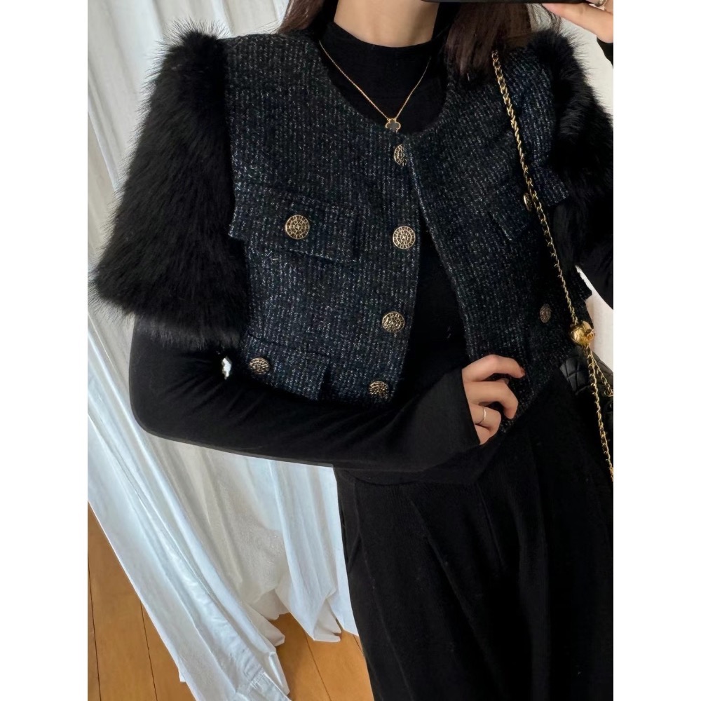 ￼韓國🇰🇷代購正韓Slit家小香風貴氣名媛小姊姊背心-細節圖10