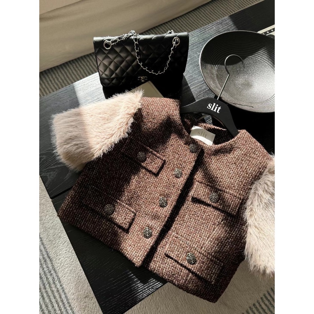 ￼韓國🇰🇷代購正韓Slit家小香風貴氣名媛小姊姊背心-規格圖11