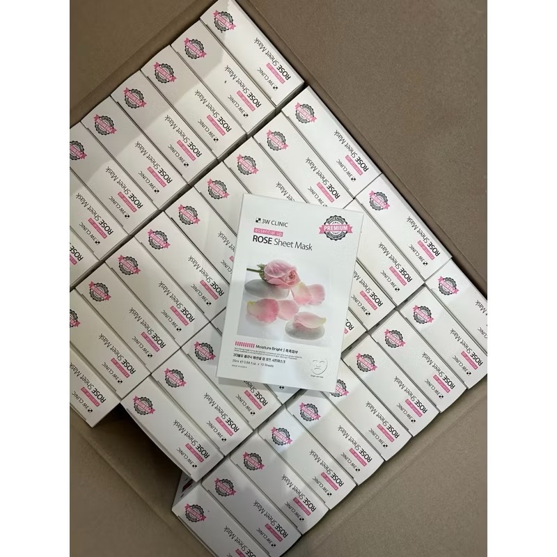 ￼韓國🇰🇷3w clinic膠原蛋白玫瑰面膜一盒10入🎁交換禮物趴好選擇-細節圖3