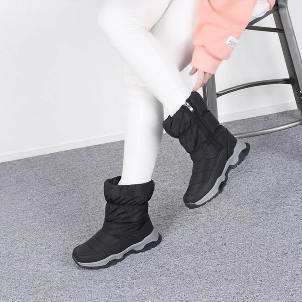 ￼韓國代購🇰🇷東大門連線內刷毛雪地鞋黑-細節圖3