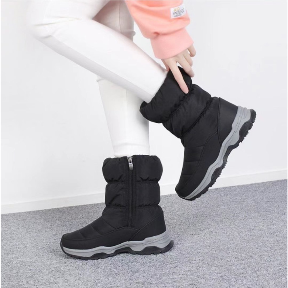 ￼韓國代購🇰🇷東大門連線內刷毛雪地鞋黑-細節圖7