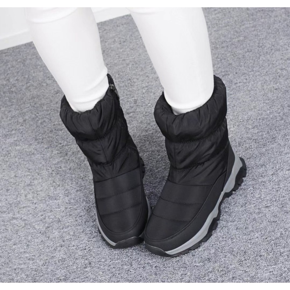 ￼韓國代購🇰🇷東大門連線內刷毛雪地鞋黑-細節圖8