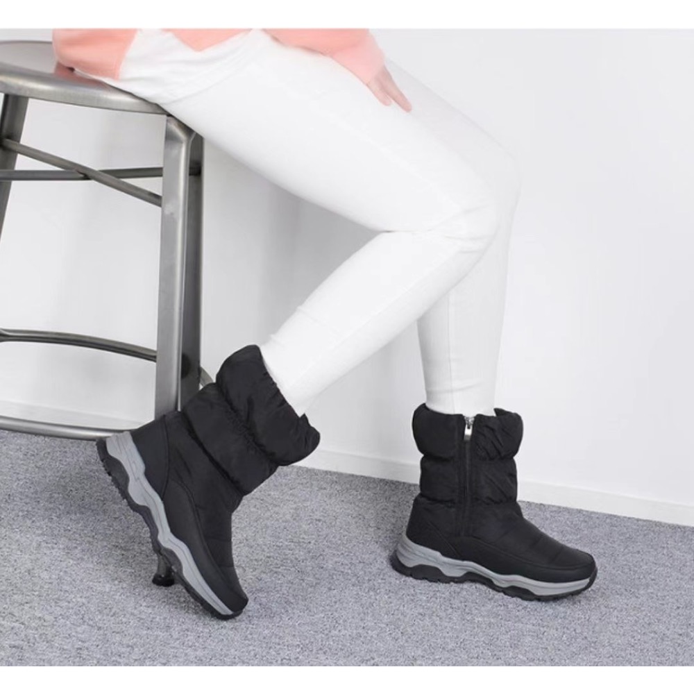 ￼韓國代購🇰🇷東大門連線內刷毛雪地鞋黑-細節圖9