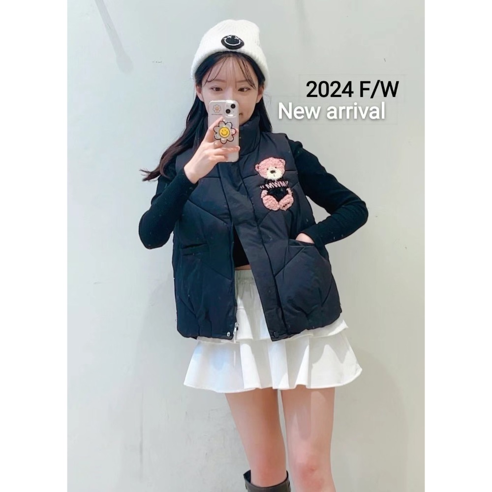 ￼正韓代購🇰🇷微笑家小熊鋪面羽絨背心❤️超可愛-細節圖3