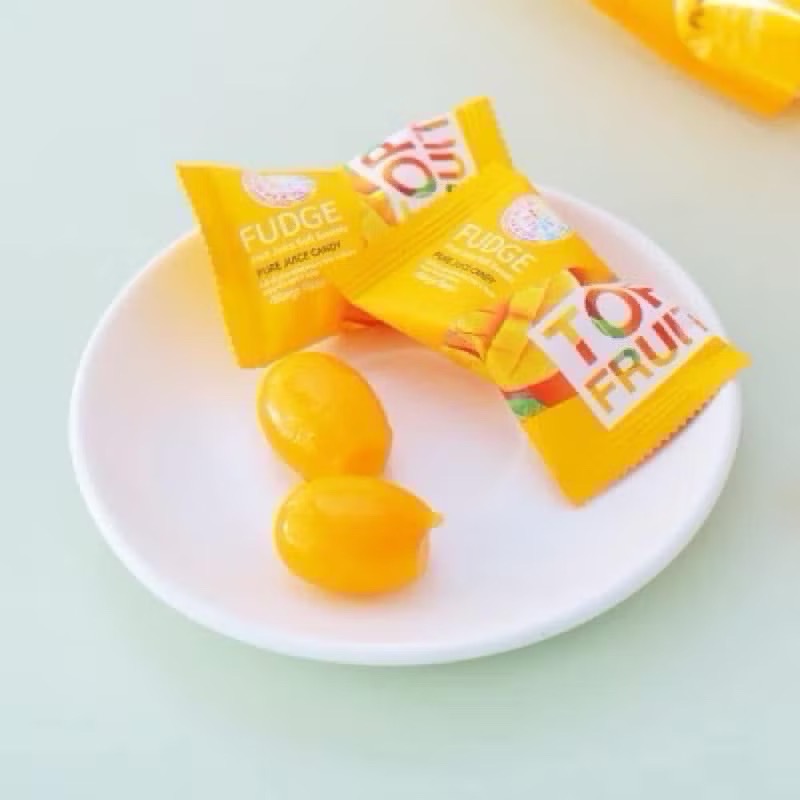 ￼✨超級好吃🇰🇷韓國爆紅🔥又大又軟糯🥭FUDGE 頂級芒果軟糖（目前100g包裝缺貨，用分裝包裝替代出貨）-細節圖3