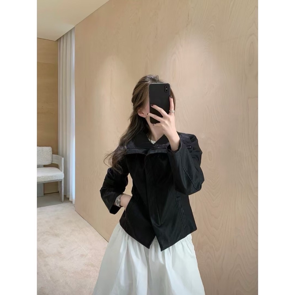 輕奢繆思皮外套 社群推廣價 🥨韓系ins 氛圍，穿出時尚 可以帥氣立領，可以基礎翻領 實穿好看的高級質感外套-細節圖4