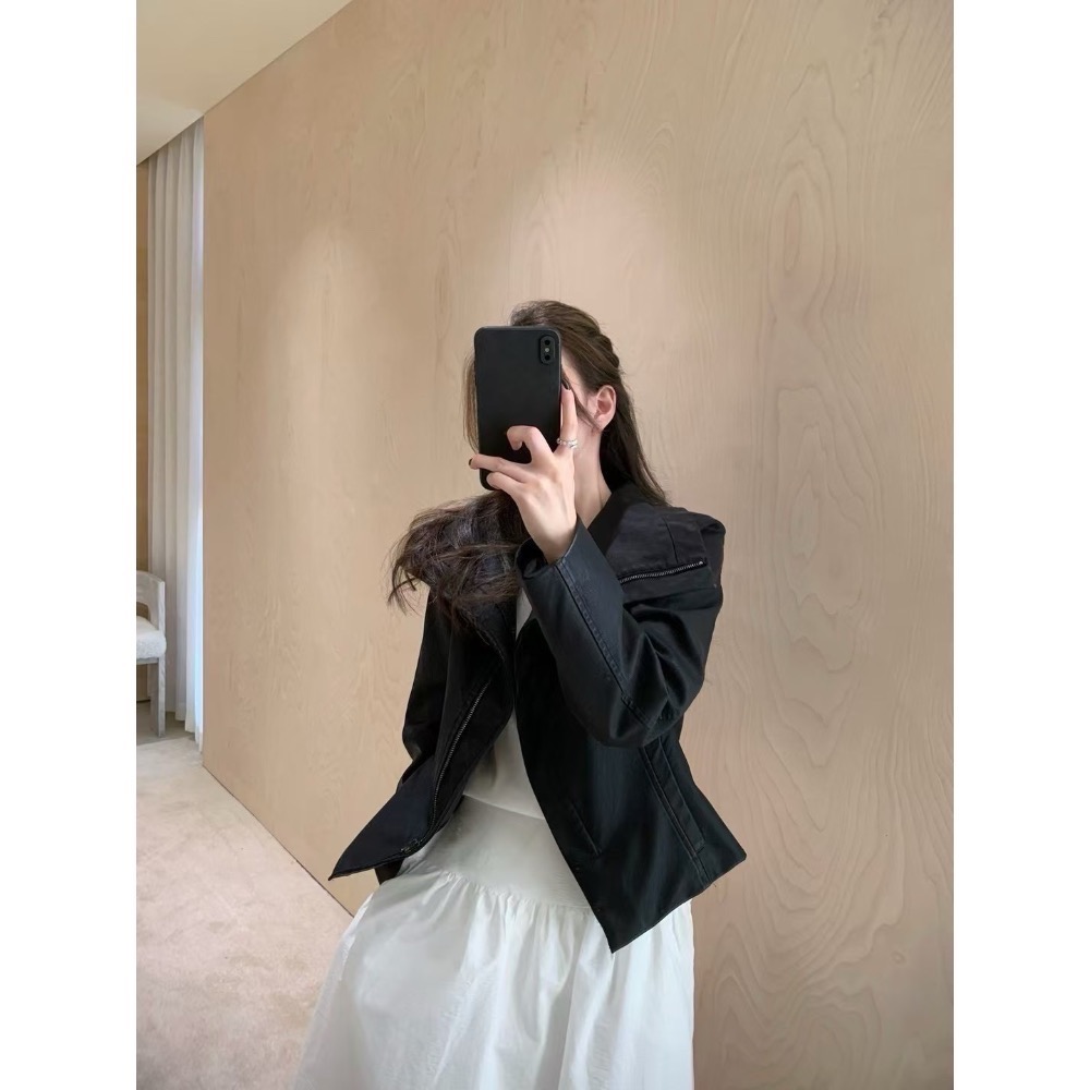 輕奢繆思皮外套 社群推廣價 🥨韓系ins 氛圍，穿出時尚 可以帥氣立領，可以基礎翻領 實穿好看的高級質感外套-細節圖5