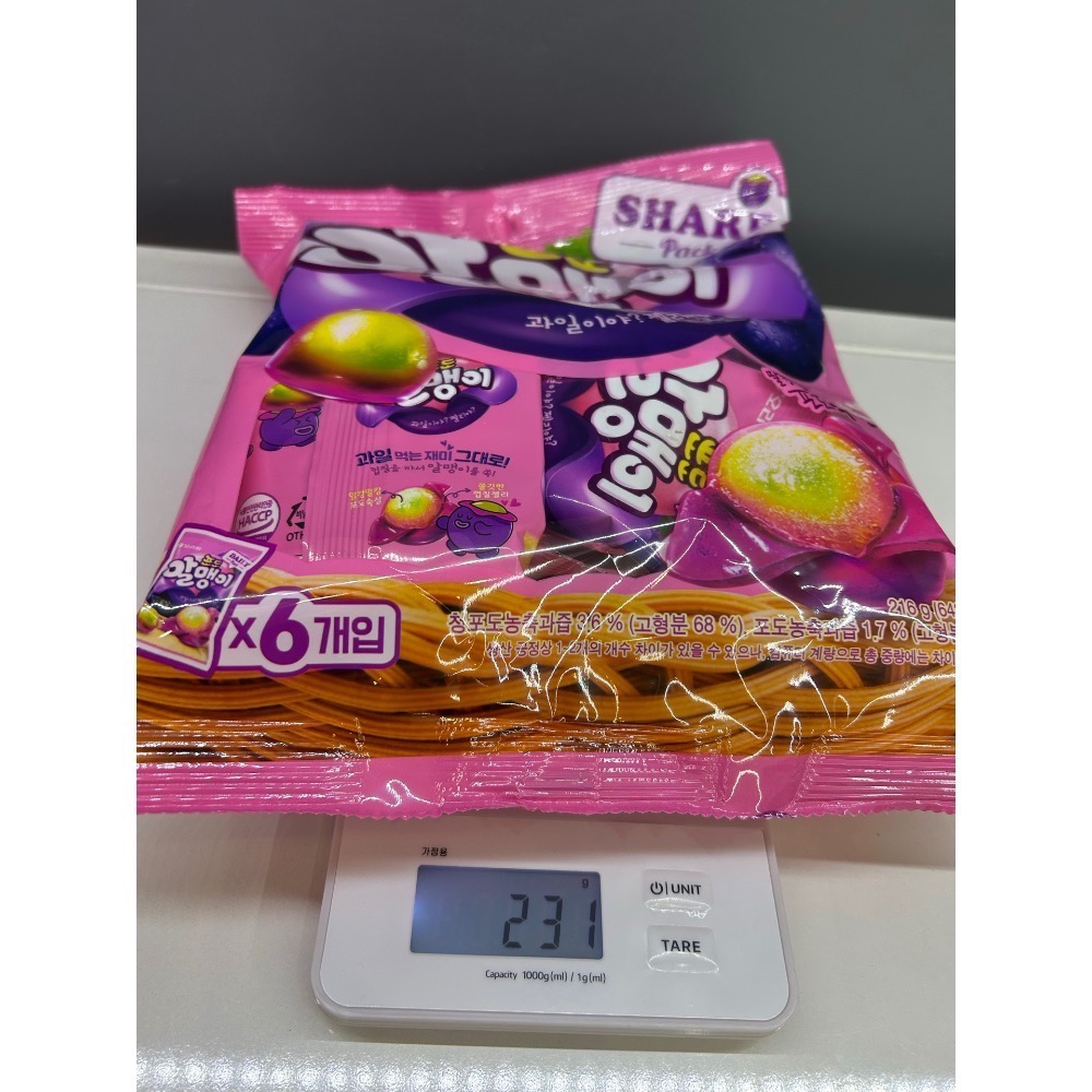 韓國代購🇰🇷🔥軟糖界天花板、樂天超市人氣零食🔥 orion爆漿剝皮軟糖-有3種口味 (每袋有6小包)-細節圖5