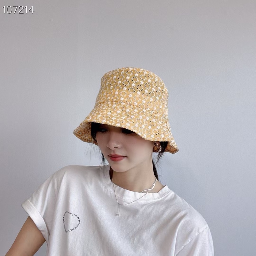 🌸韓國代購🌸漁夫帽 帽型好 刺繡小花朵圖案 韓系時尚 上頭好看🔥🔥🔥🔥-細節圖4