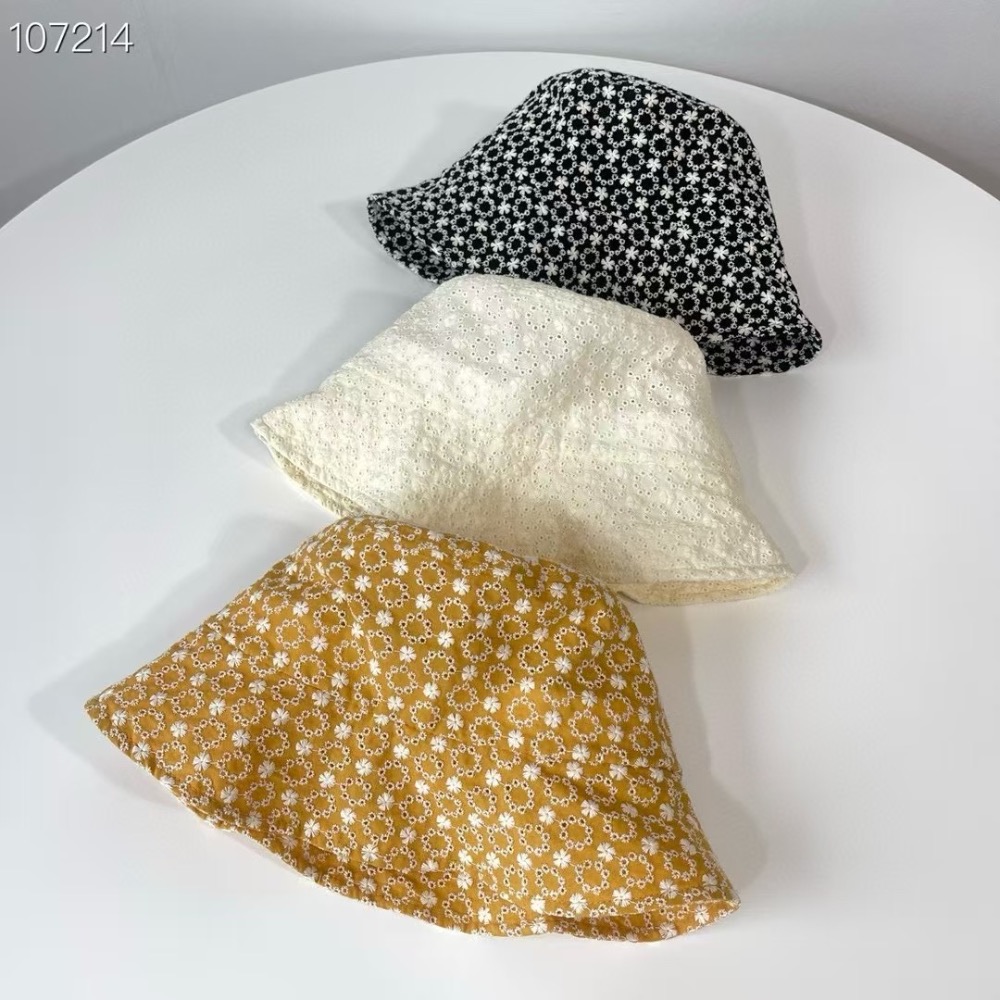 🌸韓國代購🌸漁夫帽 帽型好 刺繡小花朵圖案 韓系時尚 上頭好看🔥🔥🔥🔥-細節圖8