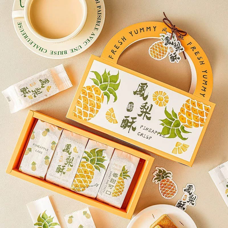 鳳梨酥包裝禮盒（含包裝袋6底托6）-細節圖2