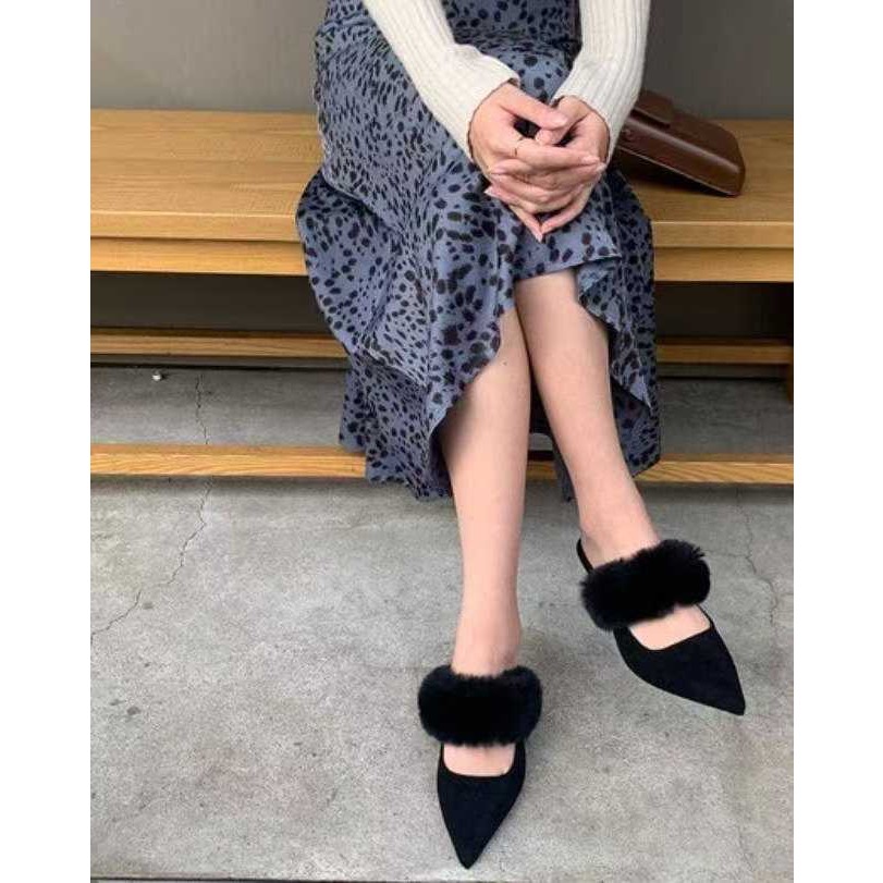 韓國代購🇰🇷 女款女性中世風穆勒拖鞋高跟拖鞋 8cm-細節圖10