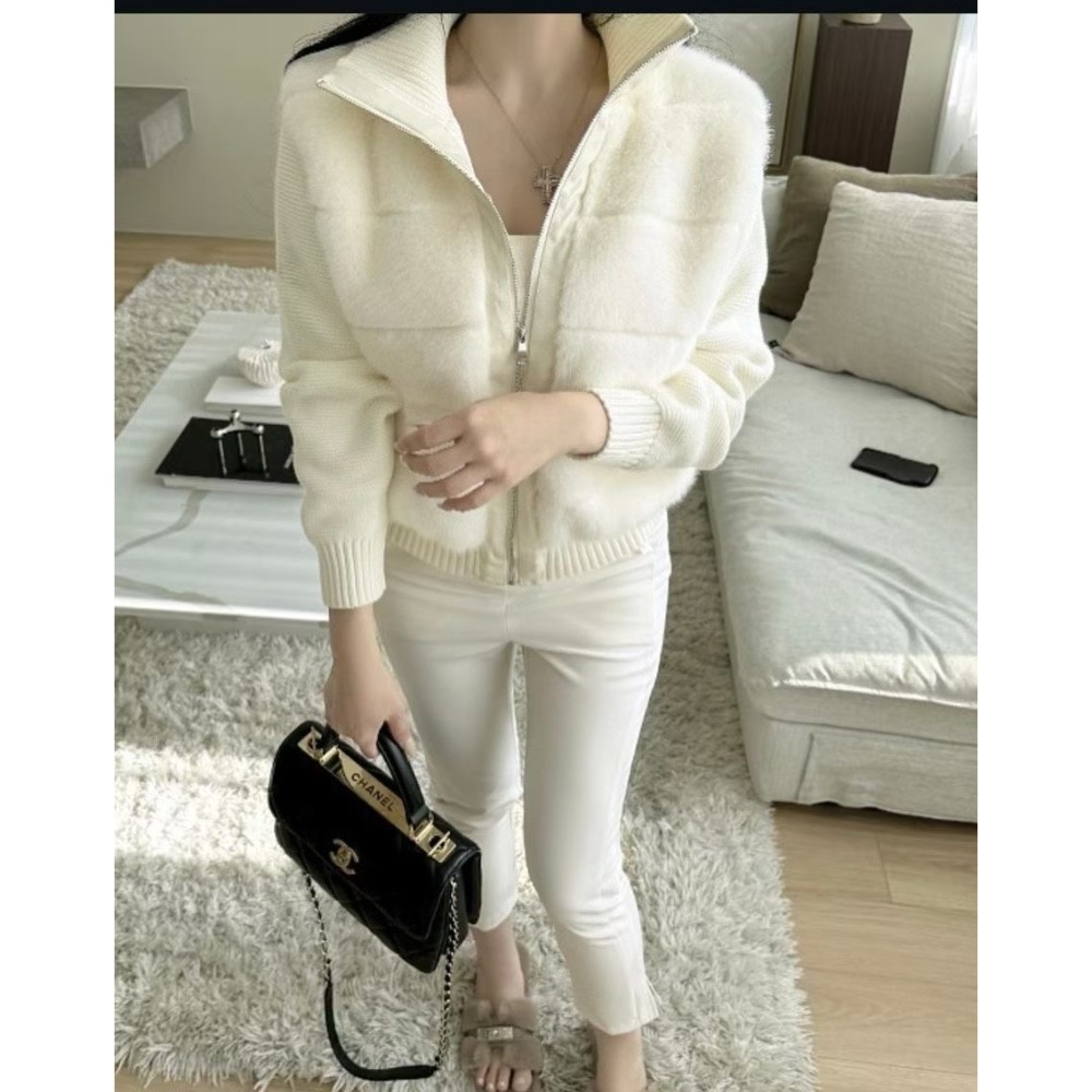 韓國連線代購🇰🇷正韓針織袖羽絨拼接外套-細節圖4