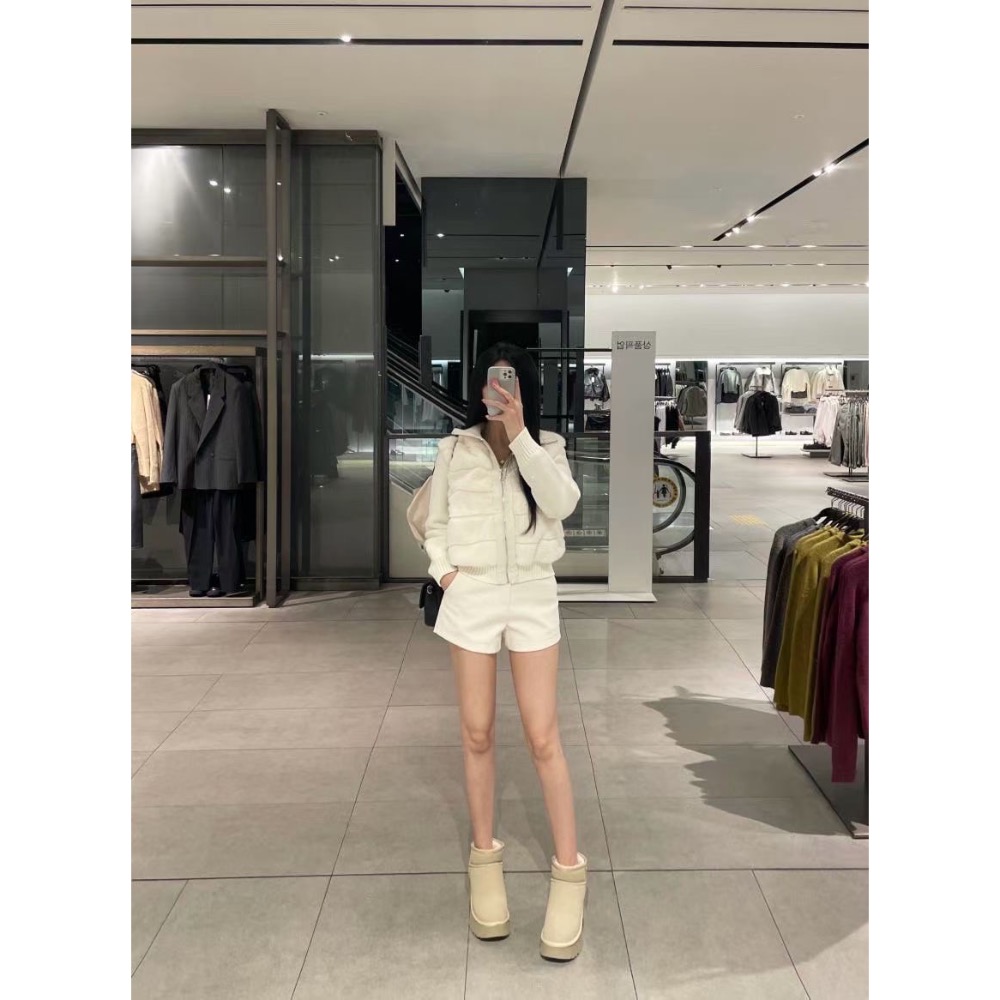 韓國連線代購🇰🇷正韓針織袖羽絨拼接外套-細節圖7