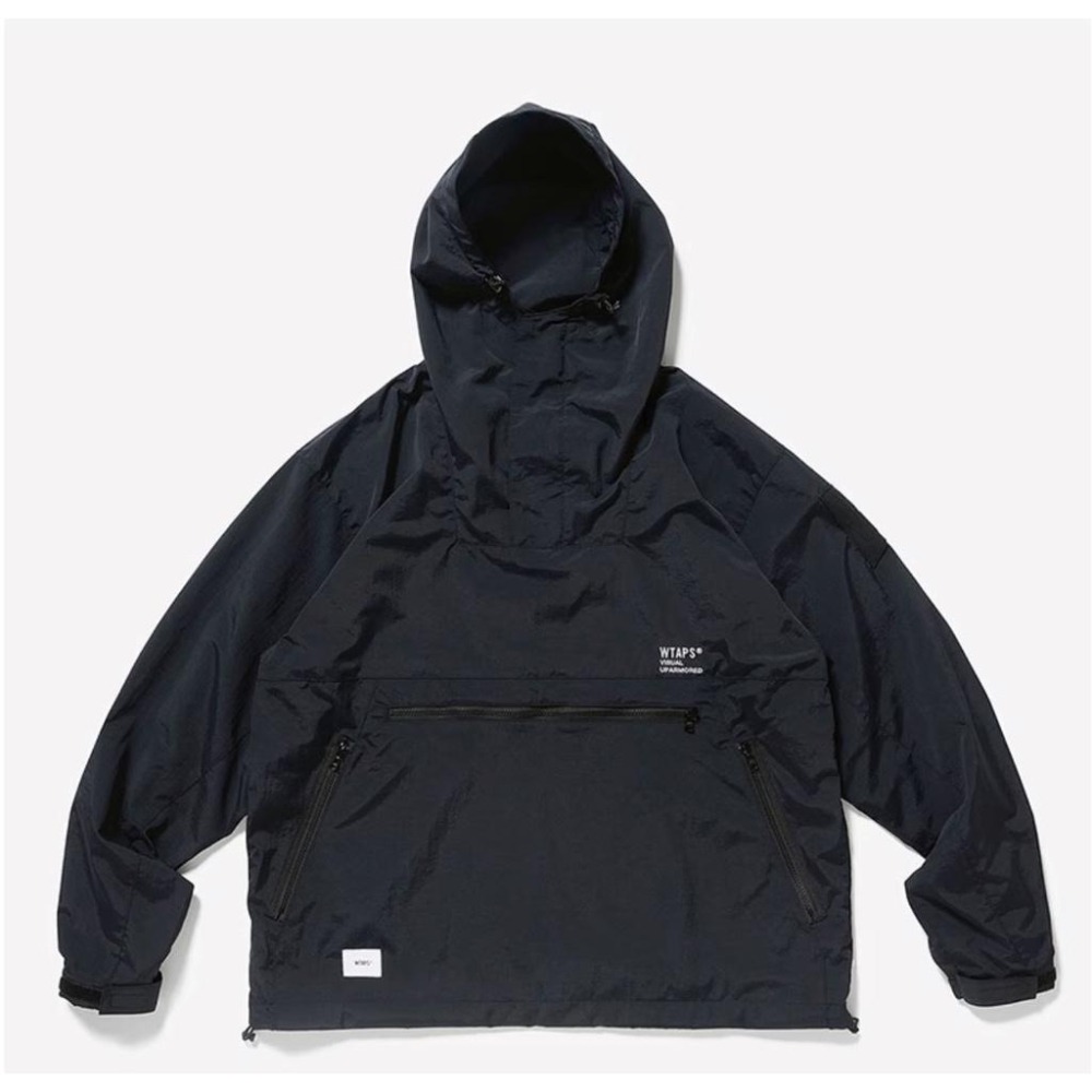 【胖胖俠】WTAPS NYLON.TUSSAH.FORTLESS工裝衝鋒衣半拉鍊頭套連帽風衣夾克-細節圖5