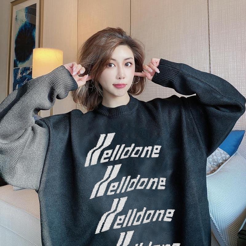 《米諾潮流》WE11DONE 彈幕針織 潮牌韓版寬鬆情侶款秋冬 圓領針織毛衣 權志龍監製-細節圖3