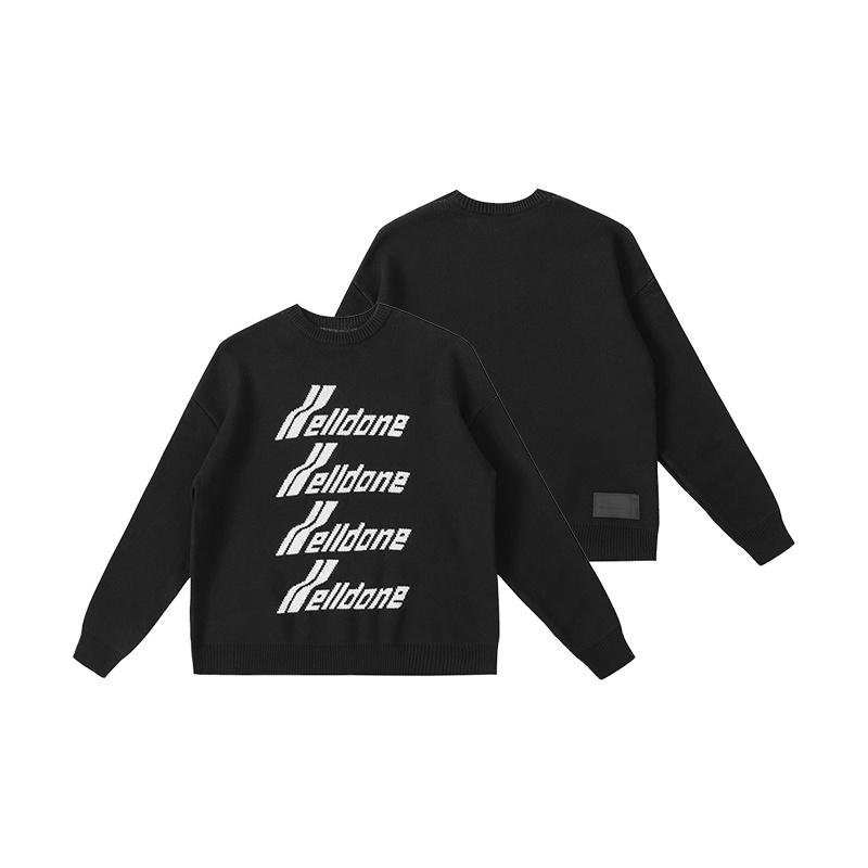 《米諾潮流》WE11DONE 彈幕針織 潮牌韓版寬鬆情侶款秋冬 圓領針織毛衣 權志龍監製-細節圖4