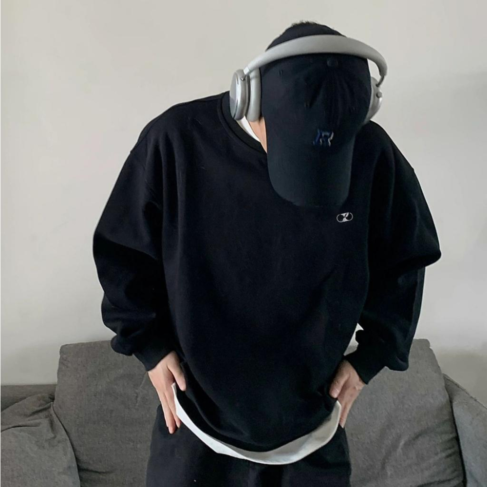 《米諾潮流》WE11DONE浮雕字母 韓版潮牌 寬鬆圓領衛衣 大學T-細節圖5